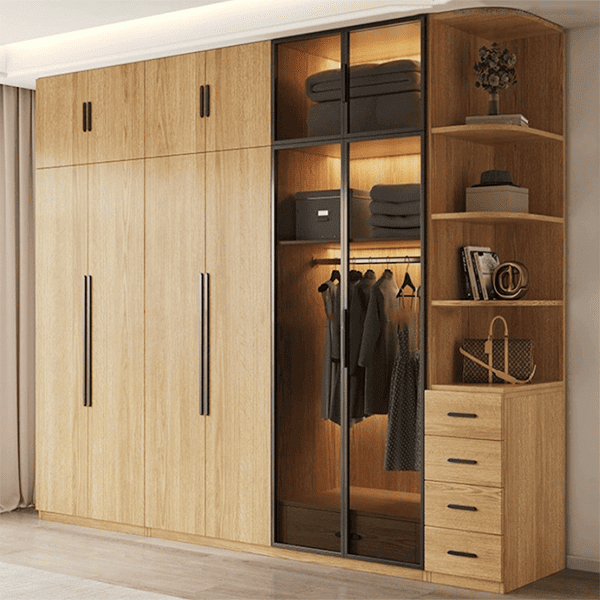 Kích thước tủ quần áo MDF phủ Melamine nên tham khảo